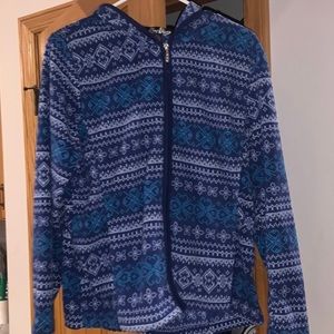 🌺Fleece patterned zip up